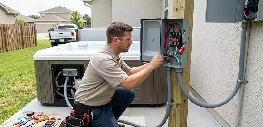 Outdoor Hot Tub Electrical Installation in Canton