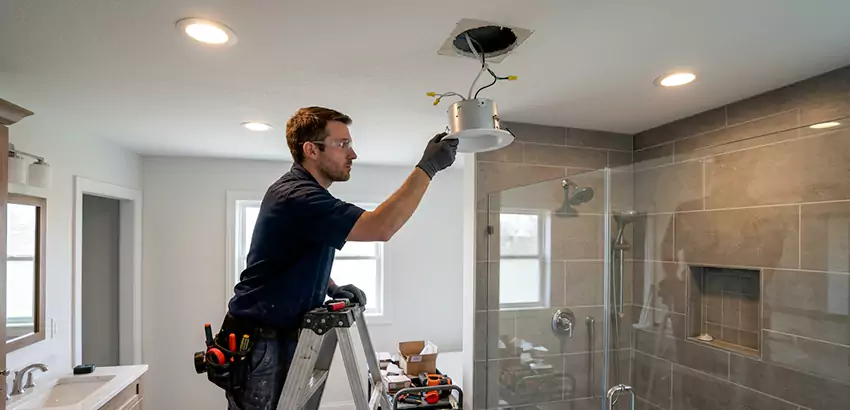 Bathroom and Shower Recessed Lighting Installation in Canton
